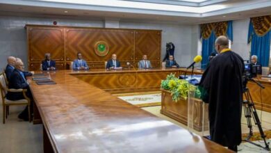 صورة القصر الرئاسي يحتضن مراسيم تأدية رئيس المحكمة العليا الجديد لليمين القانونية