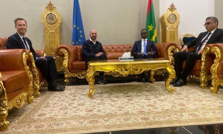 صورة رئيس المجلس الأوروبي يصل نواكشوط في بداية زيارة عمل