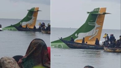 صورة عاصفة وأمطار غزيرة سبب الحادث.. 19 قتيلا بتحطم طائرة تنزانية على بحيرة فيكتوريا