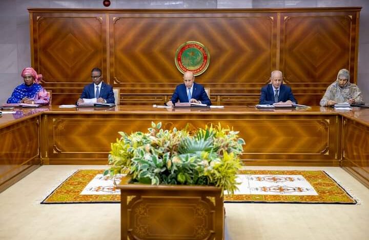 صورة نواكشوط: مجلس الوزراء يعقد اجتماعه الاسبوعي في القصر الرئاسي