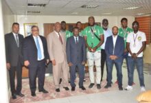 صورة ولد أسويدات يستقبل المنتخب الوطني لكرة السلة الثلاثية، الفائز بالمركز الثاني في البطولة العربية