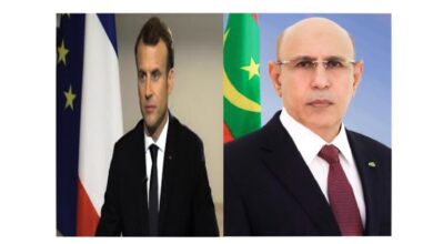 صورة رئيس الجمهورية يؤكد على متانة العلاقة الموريتانية الفرنسية