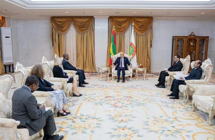 صورة رئيس الجمهورية يلتقي في القصر الرئاسي وفدا من منظمة الأمم المتحدة