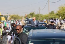 صورة رئيس الجمهرية يصل مدينة روصو في مستهل زيارة عمل للترارزة