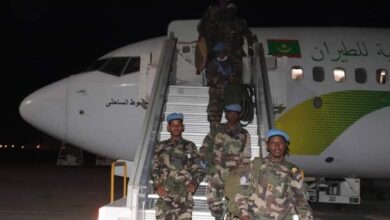 صورة وصول الفوج الثاني من الكتيبة الموريتانية السابعة لحفظ السلام في جمهورية وسط إفريقيا