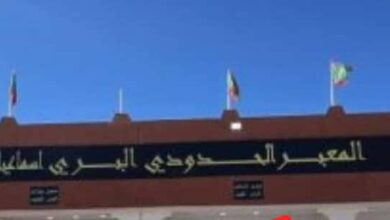 صورة إطلاق إسم مجاهد كبير واجهة  المعبر الحدودي الخاصة بها بين الجزائر وموريتانيا