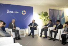 صورة وزير الاقتصاد يبحث مع رئيس إيفاد تعزيز الدعم للمشاريع الزراعية في موريتانيا