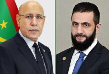 صورة رئيس الجمهورية يهنئ نظيره السوري بمناسبة العيد الوطني لبلاده