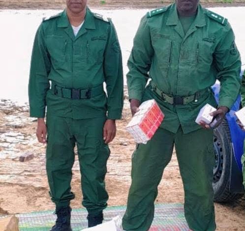 صورة ضبط كمية معتبرة من الأدوية المهربة قادمة من إحدى دول الجوار عبر زورق نهري.