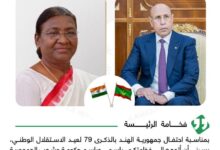 صورة رئيس الجمهورية يهنئ صاحبة الفخامة السيدة دوربادي مورمو رئيسة جمهورية الهند