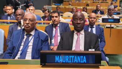 صورة موريتانيا تشارك في المؤتمر الدولي رفيع المستوي حول التسوية السلمية لقضية فلسطين وتحقيق حل الدولتين