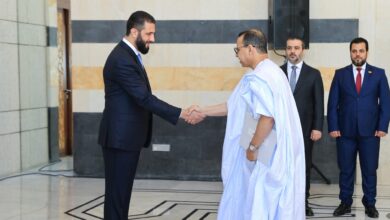 صورة ولد محمد المجتبى يقدم أوراق اعتماده سفيرا لموريتانيا في دمشق