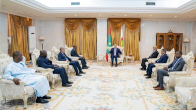 صورة رئيس الجمهورية يستقبل وفدا من وكالة الملاحة الإفريقية