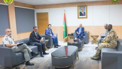 صورة وزير الدفاع يستقبل مسؤولا فرنسيا رفيع المستوى