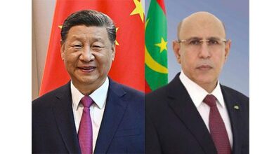 صورة رئيس الجمهورية يهنئ نظيره الصيني بمناسبة تخليد الذكرى الـ 76 لتأسيس الصين