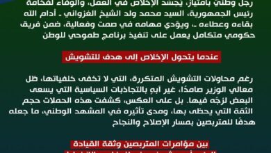 صورة محمد احمد ولد محمد الأمين ولد أحويرثي رجل الدولة الصامد وركيزة الأمن والتنمية