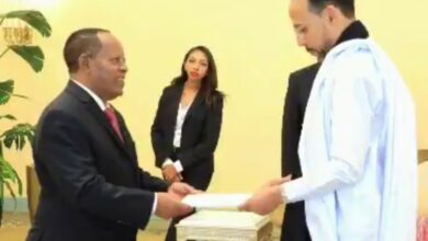 صورة سفير موريتانيا في اثيوبيا يقدم أوراق اعتماده