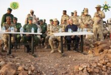 صورة وزير الدفاع رفقة قائد الأركان العامة للجيوش يشرف على مناورات عسكرية