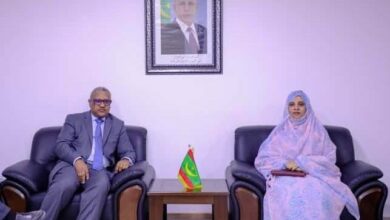 صورة وزيرة التربية تستقبل منسق مشروع تمكين المرأة والعائد الديمغرافي (SWEDD)