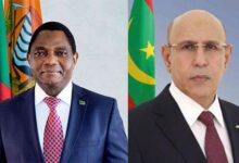 صورة رئيس الجمهورية يهنئ رئيس جمهورية زامبيا