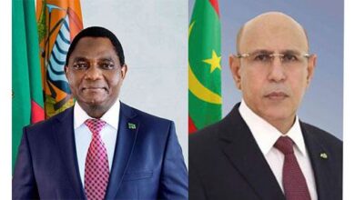 صورة رئيس الجمهورية يهنئ رئيس جمهورية زامبيا