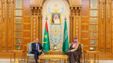 صورة رئيس الجمهورية،  يلتقي في الرياض، ولي عهد المملكة العربية السعودية،