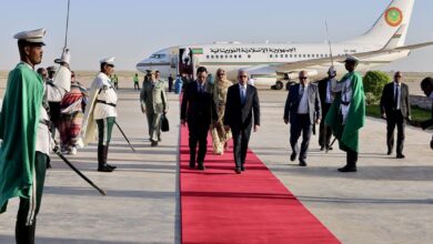 صورة رئيس الجمهورية يعود إلى نواكشوط بعد المشاركة في منتدى مبادرة مستقبل الاستثمار