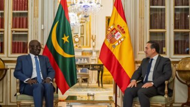 صورة مدريد : ولد مرزوك  يجري مباحثات مع نظيره الاسباني