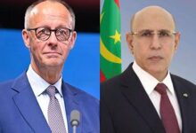 صورة رئيس الجمهورية يتلقى اتصالا هاتفيا من المستشار الألماني