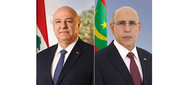 صورة رئيس الجمهورية يهنئ نظيره اللبناني بمناسبة العيد الوطني لبلاده