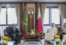 صورة أمير دولة قطر يهنئ الرئيس الموريتاني بمناسبة الذكرى الـ 65 للاستقلال