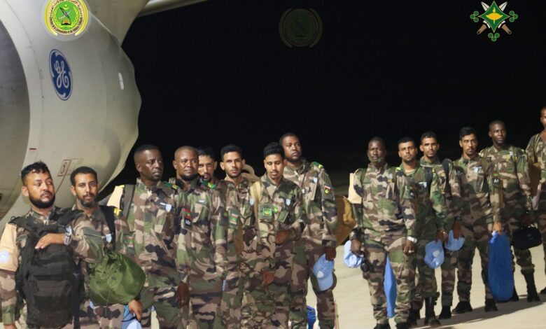 صورة عودة الفوج الأول من الكتيبة التاسعة لحفظ السلام بعد إتمام مهامه في جمهورية إفريقيا الوسطى