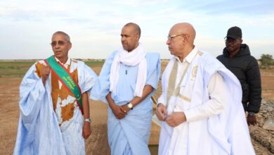 صورة رئيس الجمهورية يتفقد سد “موف” المنجز من طرف المندوبية العامة “التآزر”