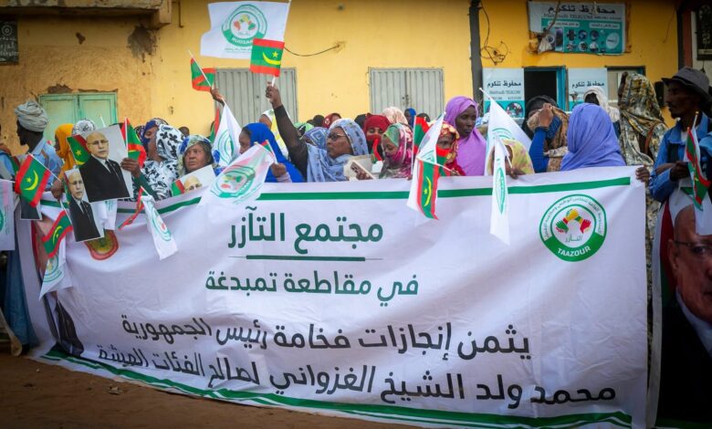 صورة تمبدغه: استقبال شعبي واسع لفخامة رئيس الجمهورية من طرف مجتمع “التآزر”