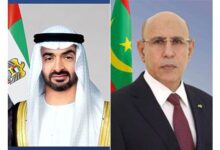 صورة رئيس الجمهورية يهنئ صاحب السمو رئيس دولة الإمارات العربية المتحدة بمناسبة عيد بلاده الوطني