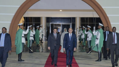 صورة رئيس الجمهورية يتوجه إلى العاصمة القطرية الدوحة، للمشاركة في منتدى الدوحة الثالث والعشرين