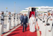 صورة رئيس الجمهورية يصل الدوحة للمشاركة في منتدى الدوحة 2025