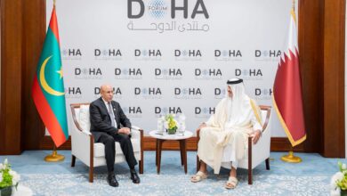 صورة رئيس الجمهورية يلتقي أمير دولة قطر