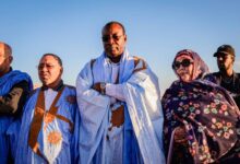 صورة رئيس حزب الإنصاف يستقبل رئيس الجمهورية عند مدخل مدينة وادان