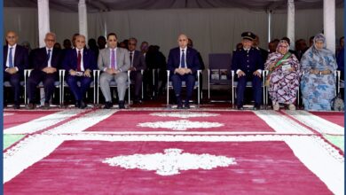 صورة رئيس الجمهورية يشرف على تدشين ووضع حجر الأساس لعدد من المنشآت والمباني الإدارية والقضائية والرياضية