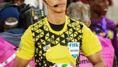 صورة حكم موريتاني يدير مباراة السنغال وبوتسوانا في أمم إفريقيا