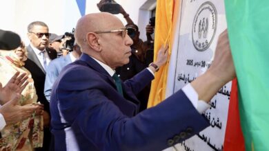 صورة رئيس الجمهورية يدشن مقر الوكالة الجهوية للصندوق الوطني للضمان الاجتماعي في نواذيبو