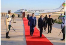 صورة رئيس الجمهورية ، يعود إلى العاصمة نواكشوط بعد إشرافه على سلسلة تدشينات تنموية ووضع حجر الأساس لمصنع السردين بمدينة نواذيبو