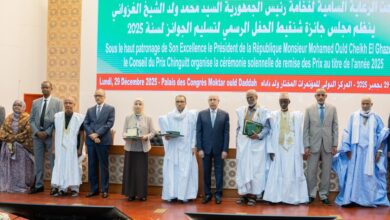 صورة رئيس غزواني يشرف على حفل توزيع جوائز شنقيط 2026