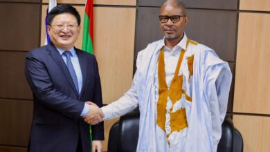 صورة رئيس حزب الإنصاف يستقبل السفير الصيني المعتمد لدى موريتانيا