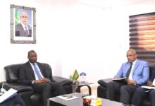 صورة وزير التنمية الحيوانيه يستقبل سفير الاتحاد الأوروبي المعتمد لدى موريتانيا