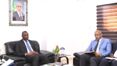 صورة وزير التنمية الحيوانيه يستقبل سفير الاتحاد الأوروبي المعتمد لدى موريتانيا