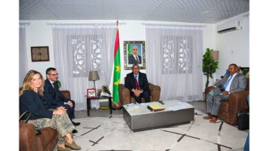 صورة وزير التعليم العالي يستقبل السفير الفرنسي في موريتانيا