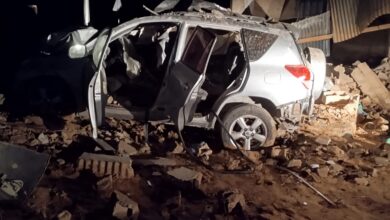 صورة حادث سير غرب مدينة مكطع لحجار يخلف حالة وفاة وإصابتين في حالة حرجة