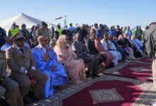 صورة انطلاق المسيرة الزرقاء من آركيس تخليدا للذكرى الخمسين لحظيرة حوض آركين